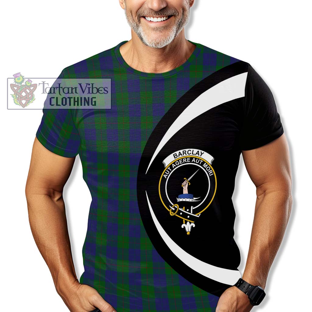 Tartan Vibes Clothing Barclay Tartan T-Shirt with Family Crest Circle Style