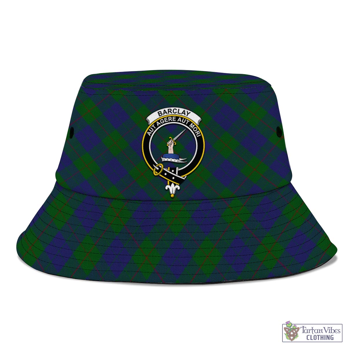 Tartan Vibes Clothing Barclay Tartan Bucket Hat with Family Crest