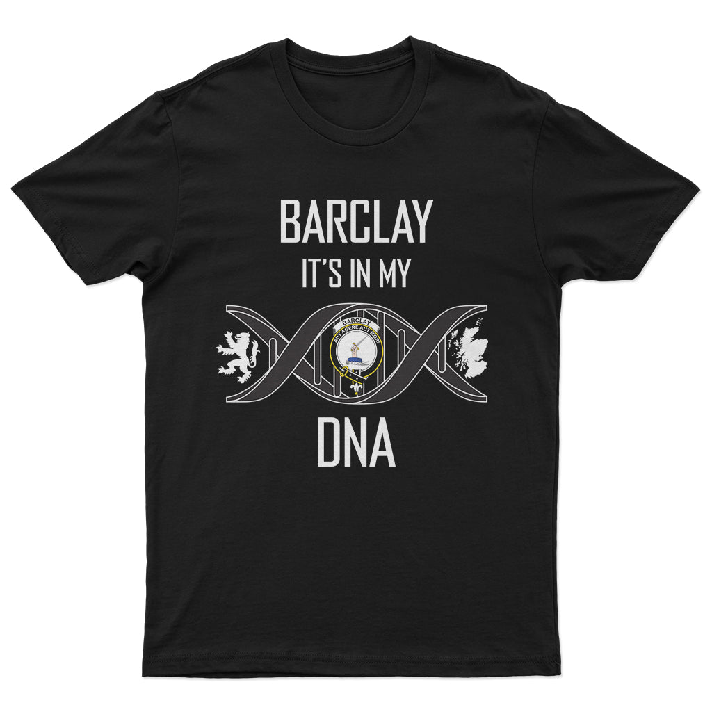 Barclay Family Crest DNA In Me Mens T Shirt - Tartanvibesclothing