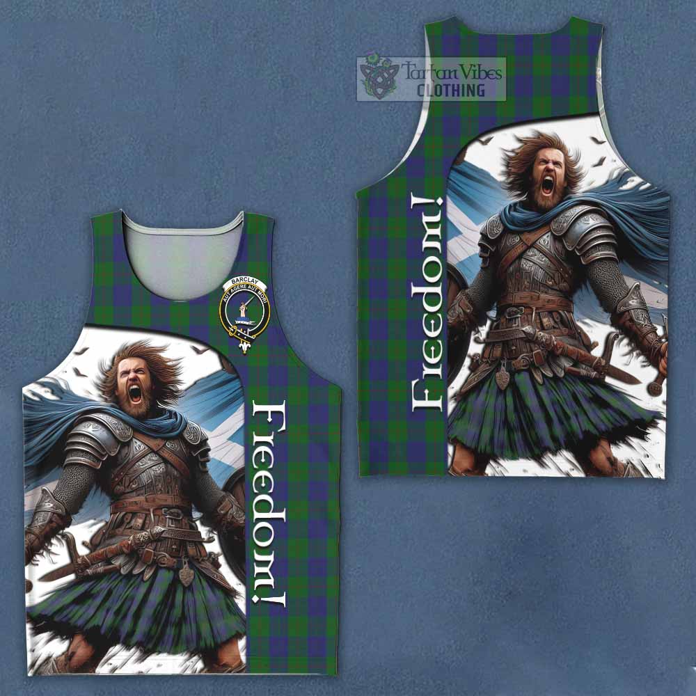 Tartan Vibes Clothing Barclay Crest Tartan Men's Tank Top Inspired by the Freedom of Scottish Warrior