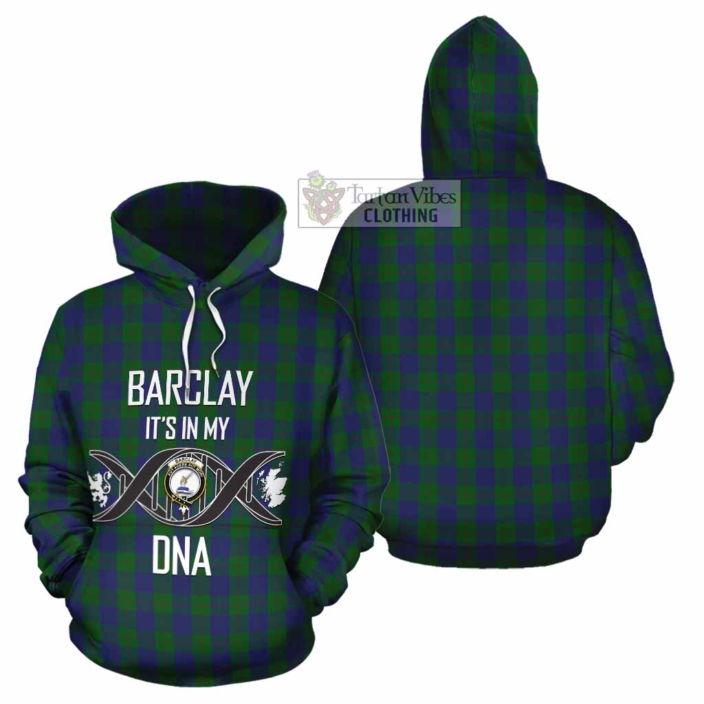 Tartan Vibes Clothing Barclay Tartan Cotton Hoodie with Family Crest DNA In Me Style