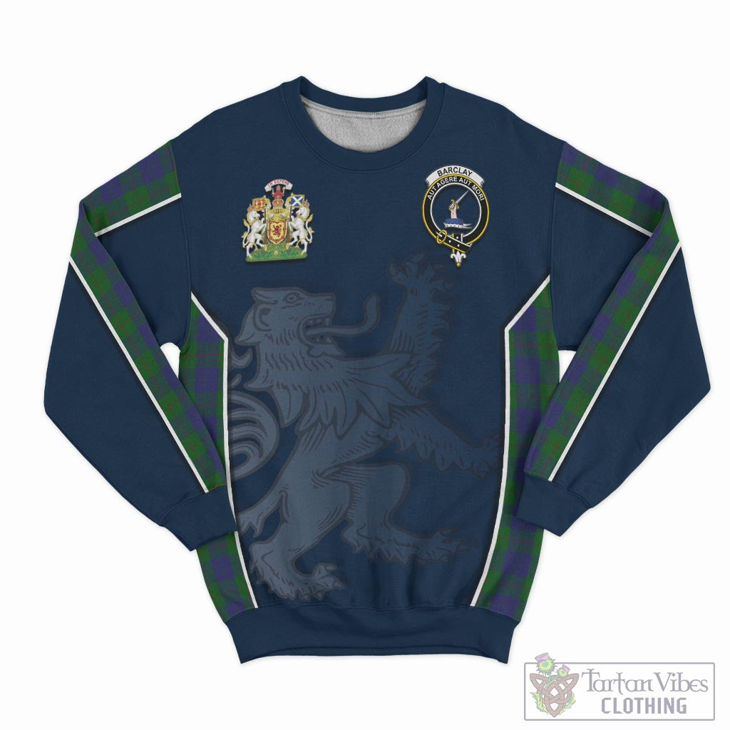 Tartan Vibes Clothing Barclay Tartan Sweater with Family Crest and Lion Rampant Vibes Sport Style