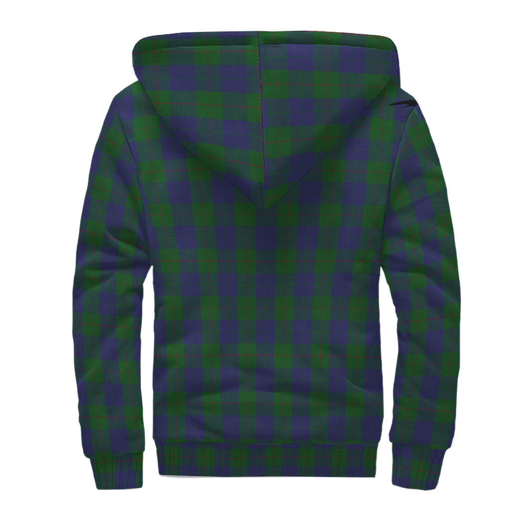 Barclay Tartan Sherpa Hoodie with Family Crest - Tartanvibesclothing