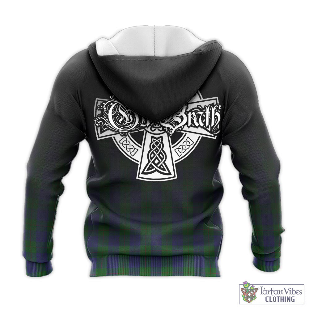 Tartan Vibes Clothing Barclay Tartan Knitted Hoodie Featuring Alba Gu Brath Family Crest Celtic Inspired