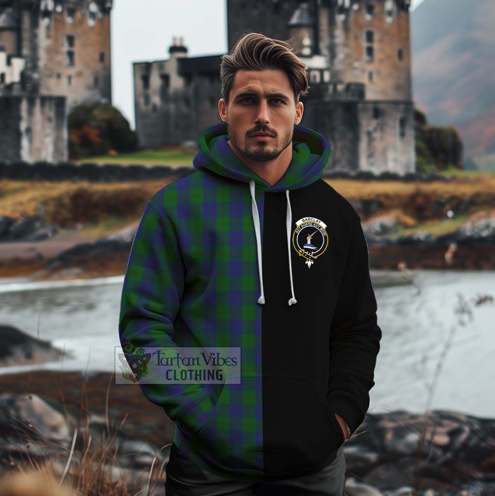 Tartan Vibes Clothing Barclay Tartan Cotton Hoodie with Family Crest and Half Of Me Style