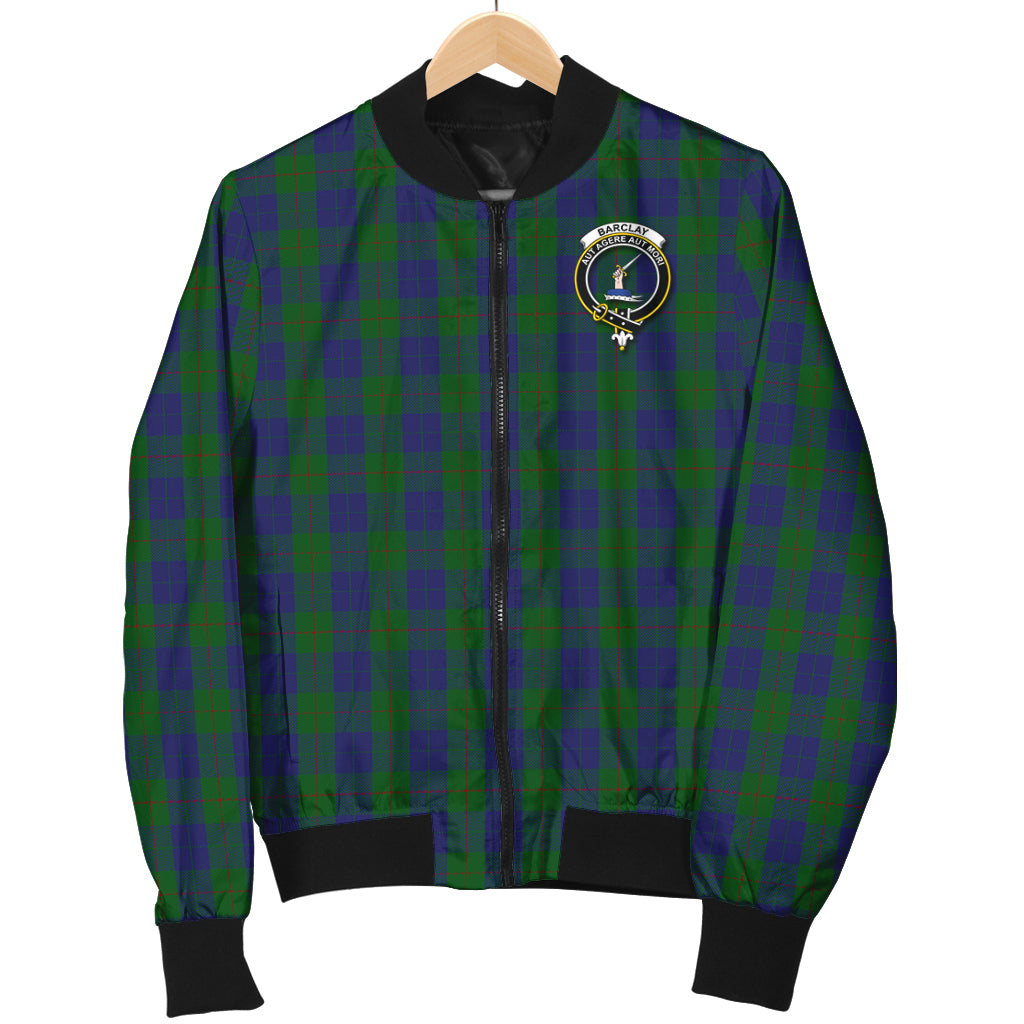 Barclay Tartan Bomber Jacket with Family Crest - Tartanvibesclothing