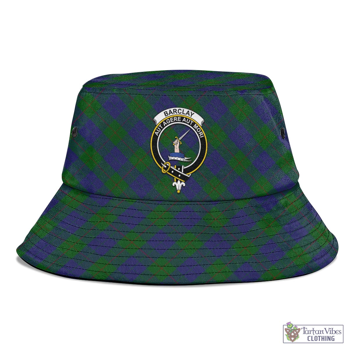 Tartan Vibes Clothing Barclay Tartan Bucket Hat with Family Crest