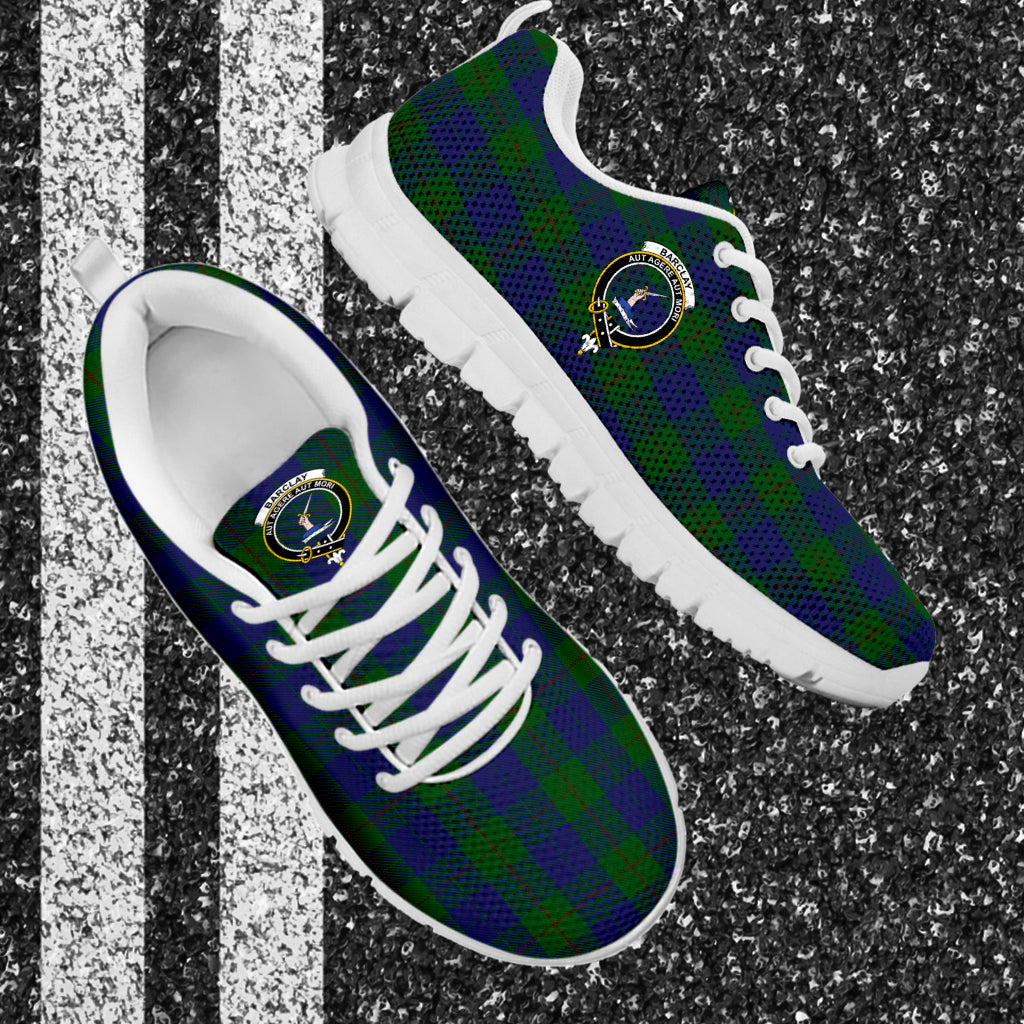 Barclay Tartan Sneakers with Family Crest - Tartan Vibes Clothing