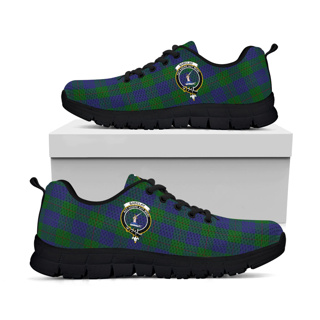 Barclay Tartan Sneakers with Family Crest - Tartan Vibes Clothing