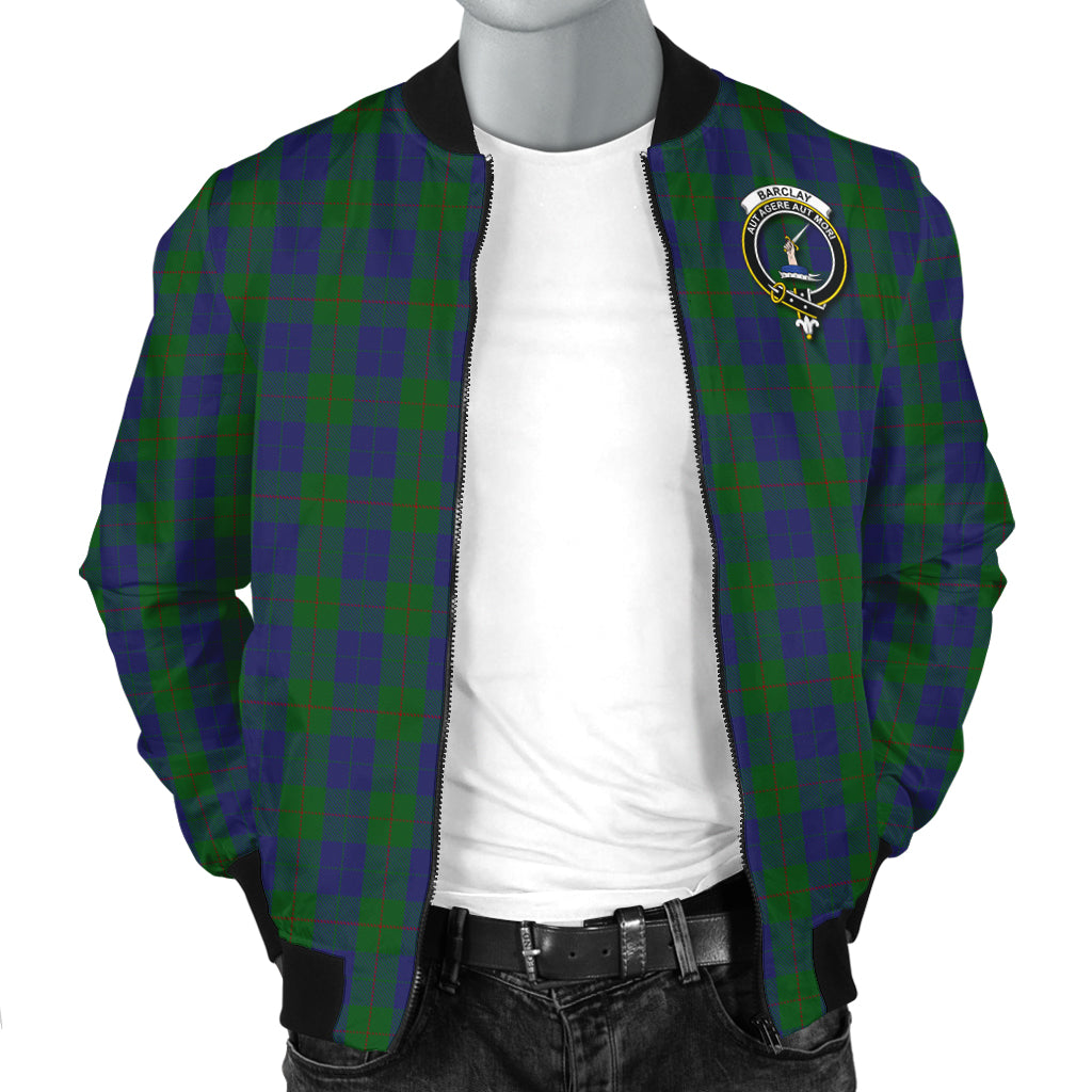 Barclay Tartan Bomber Jacket with Family Crest - Tartanvibesclothing