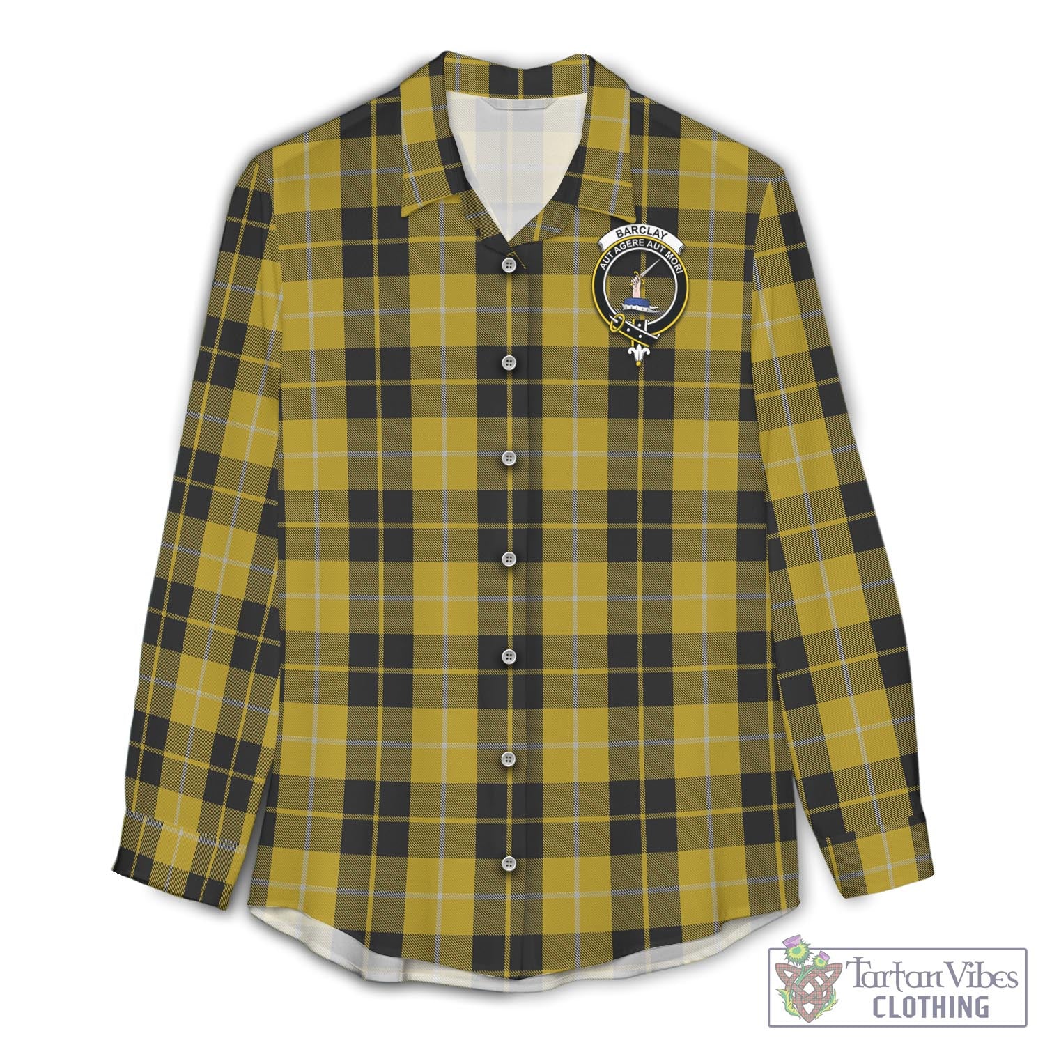 Tartan Vibes Clothing Barclay Dress Tartan Womens Casual Shirt with Family Crest