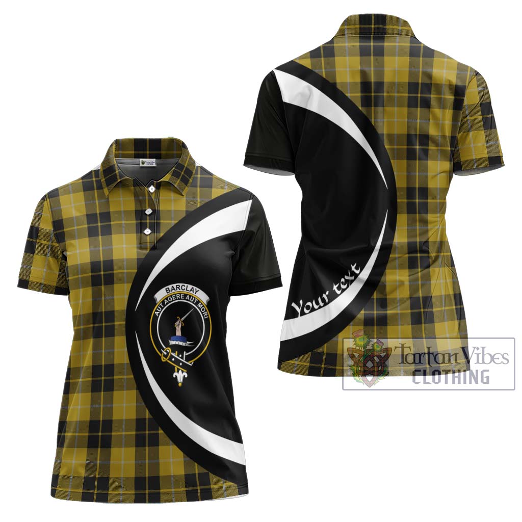 Barclay Dress Tartan Women's Polo Shirt with Family Crest Circle Style Women - Tartan Vibes Clothing