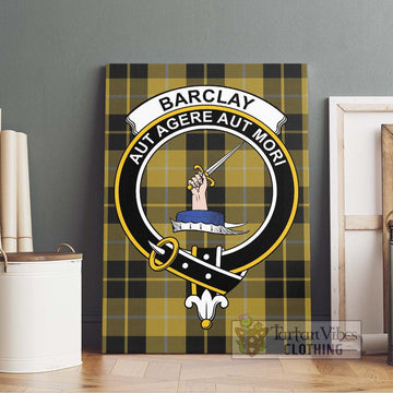 Barclay Dress Tartan Canvas Print Wall Art with Family Crest