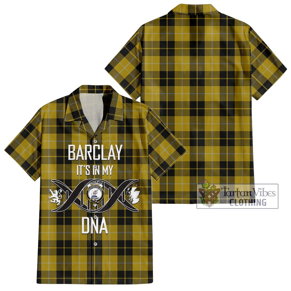 Barclay Dress Tartan Short Sleeve Button Shirt with Family Crest DNA In Me Style Kid - Tartanvibesclothing Shop