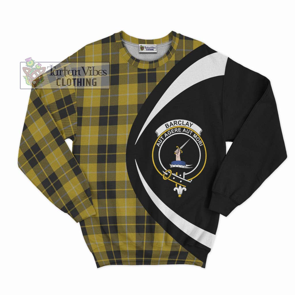 Barclay Dress Tartan Sweatshirt with Family Crest Circle Style Unisex - Tartan Vibes Clothing