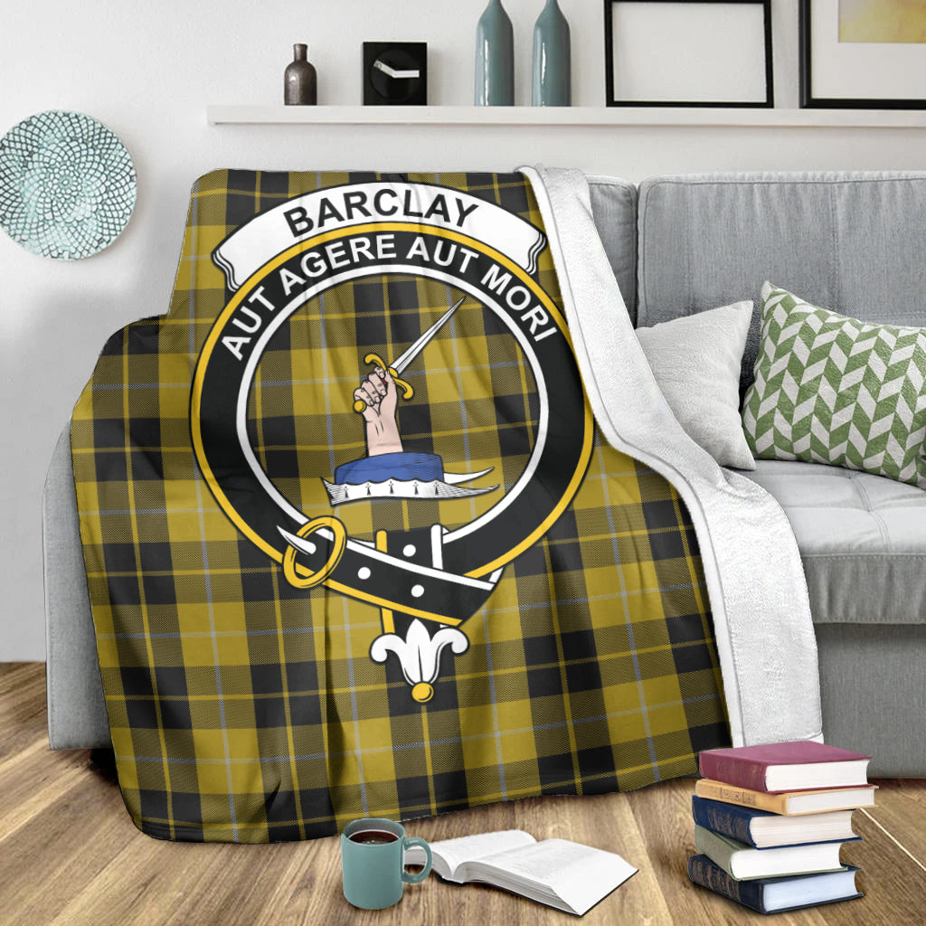 Barclay Dress Tartan Blanket with Family Crest X-Large 59 x 79 inches 150 x 200 cm - Tartan Vibes Clothing