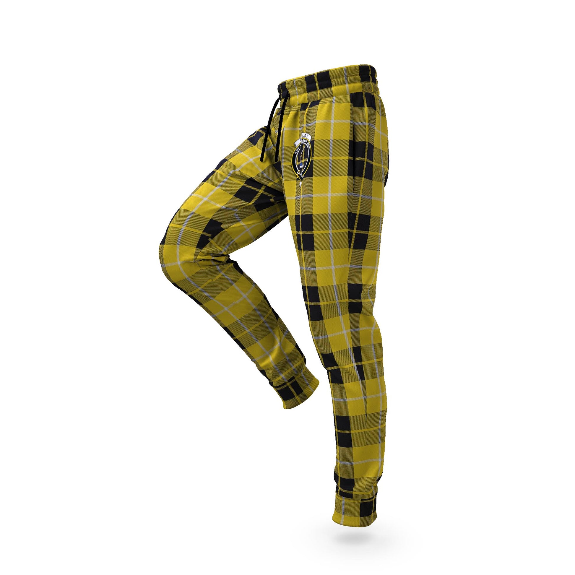 Barclay Dress Tartan Joggers Pants with Family Crest S - Tartan Vibes Clothing