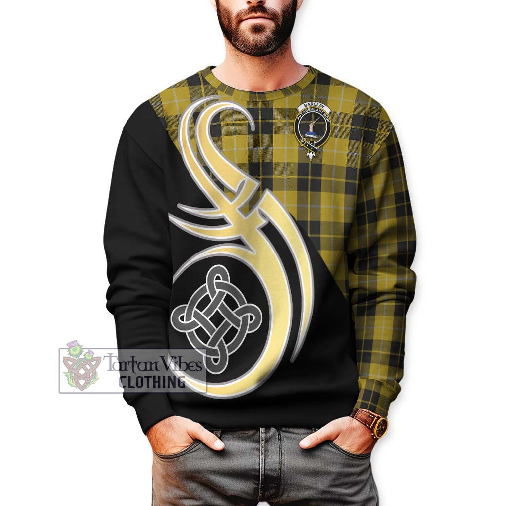 Barclay Dress Tartan Sweatshirt with Family Crest and Celtic Symbol Style Unisex - Tartan Vibes Clothing