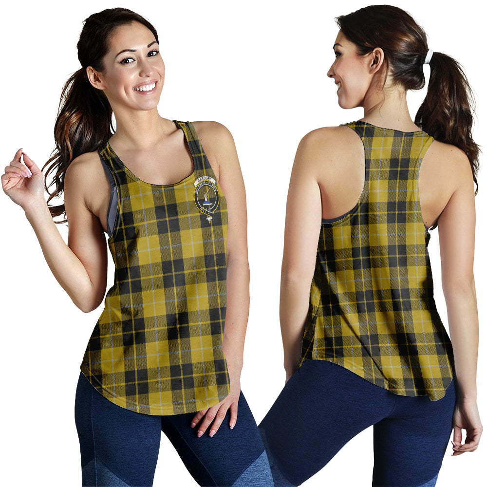 Barclay Dress Tartan Women Racerback Tanks with Family Crest - Tartanvibesclothing