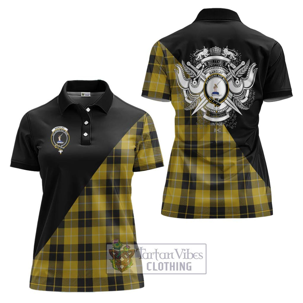 Barclay Dress Tartan Women's Polo Shirt with Family Crest and Military Logo Style Women - Tartanvibesclothing Shop