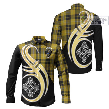 Barclay Dress Tartan Long Sleeve Button Shirt with Family Crest and Celtic Symbol Style