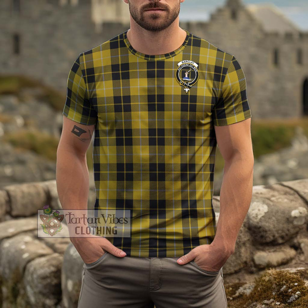 Barclay Dress Tartan Cotton T-Shirt with Family Crest Men's Shirt - Tartanvibesclothing Shop