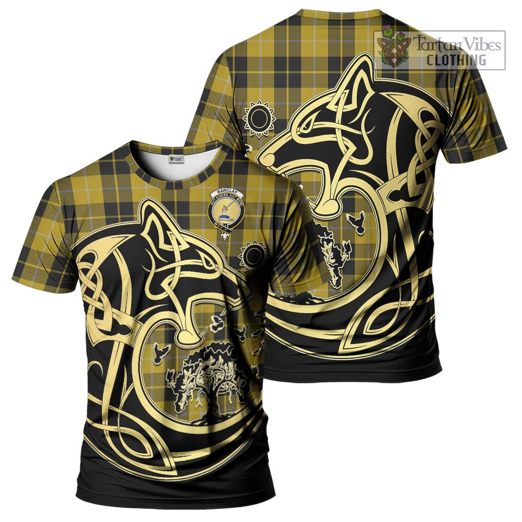 Barclay Dress Tartan T-Shirt with Family Crest Celtic Wolf Style Kid's Shirt - Tartan Vibes Clothing