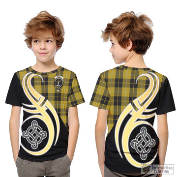 Barclay Dress Tartan Kid T-Shirt with Family Crest and Celtic Symbol Style