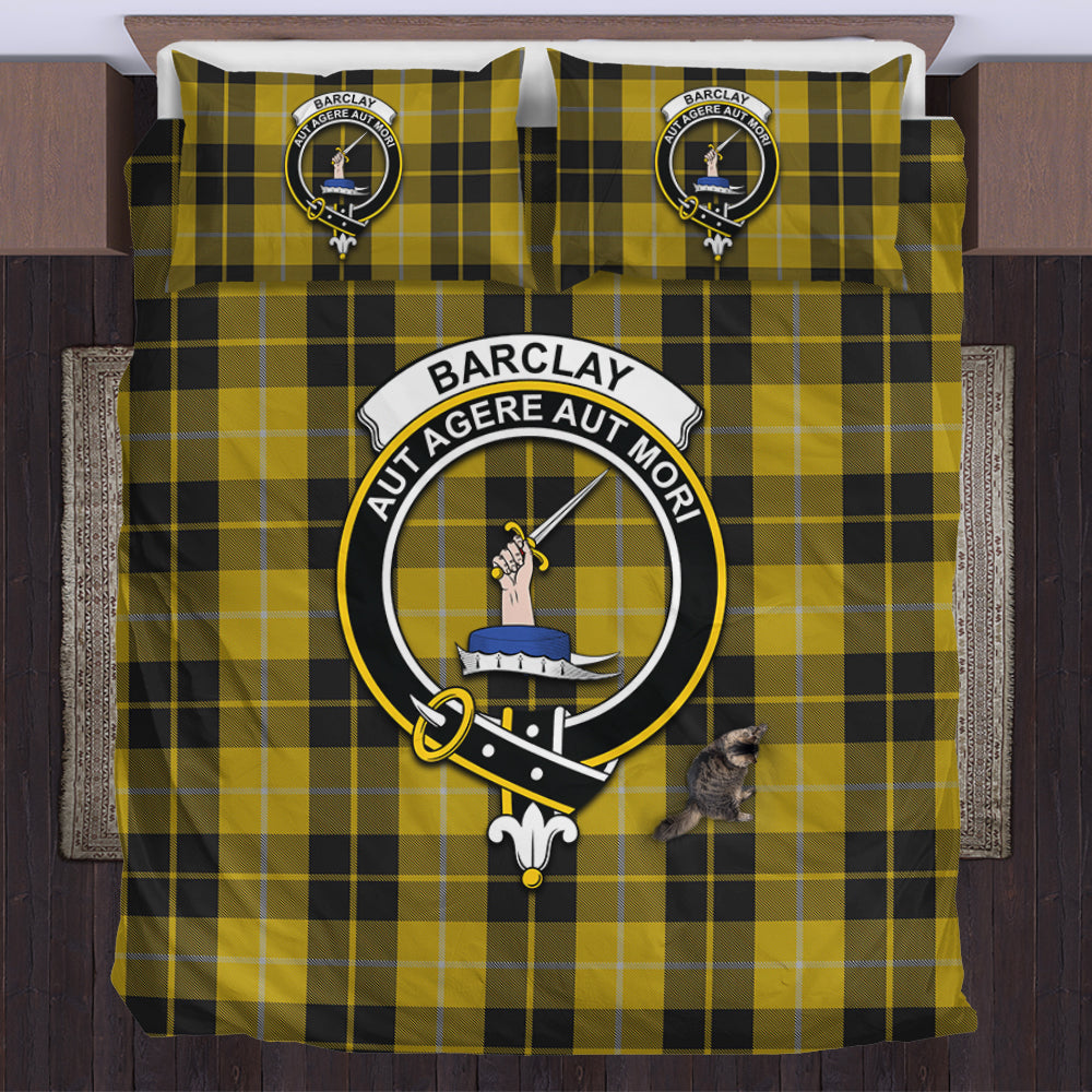 Barclay Dress Tartan Bedding Set with Family Crest US Bedding Set - Tartan Vibes Clothing