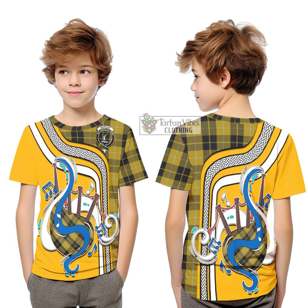 Tartan Vibes Clothing Barclay Dress Tartan Kid T-Shirt with Epic Bagpipe Style