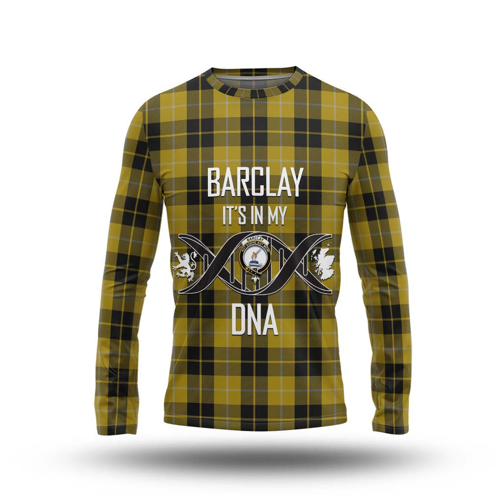 Barclay Dress Tartan Long Sleeve T-Shirt with Family Crest DNA In Me Style Unisex - Tartanvibesclothing Shop