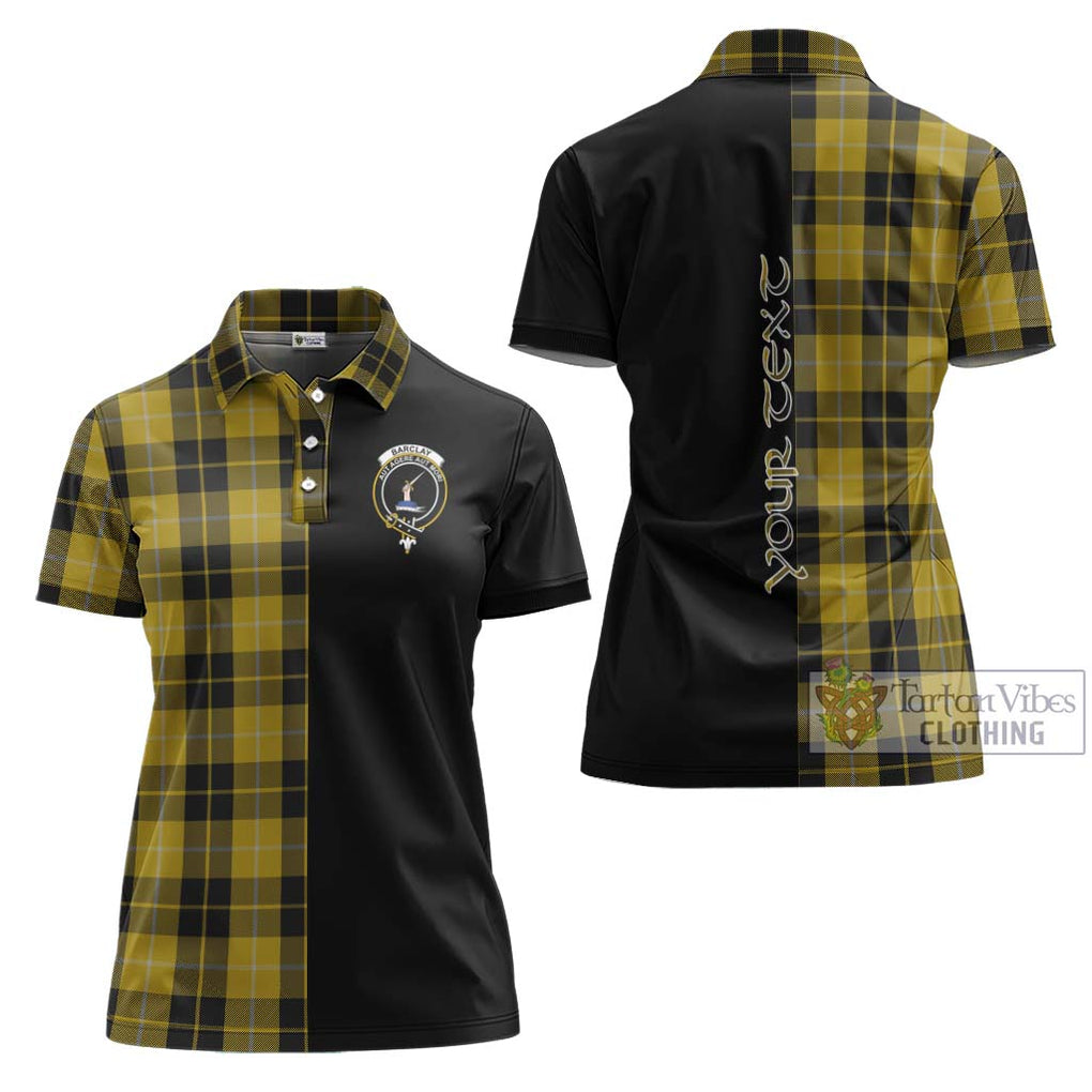 Barclay Dress Tartan Women's Polo Shirt with Family Crest and Half Of Me Style Women - Tartanvibesclothing Shop