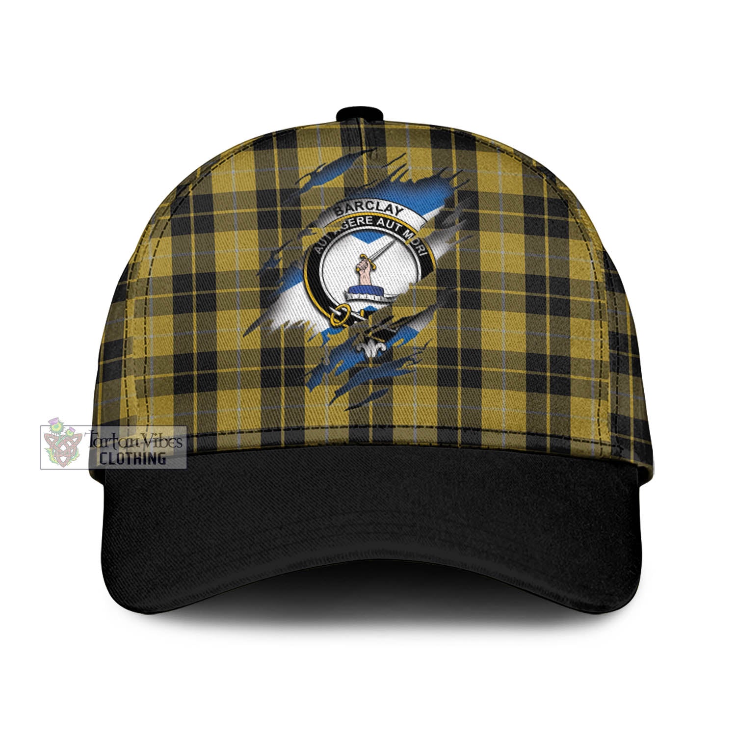 Tartan Vibes Clothing Barclay Dress Tartan Classic Cap with Family Crest In Me Style