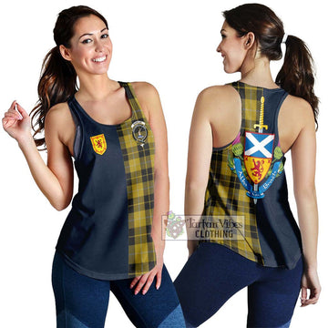 Barclay Dress Tartan Women's Racerback Tanks Alba with Scottish Lion Royal Arm Half Style