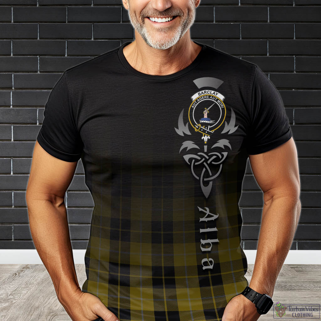 Tartan Vibes Clothing Barclay Dress Tartan T-Shirt Featuring Alba Gu Brath Family Crest Celtic Inspired