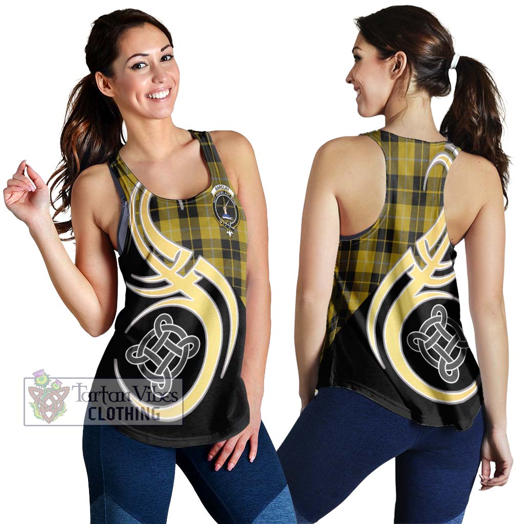 Barclay Dress Tartan Women's Racerback Tanks with Family Crest and Celtic Symbol Style 4XL - Tartan Vibes Clothing