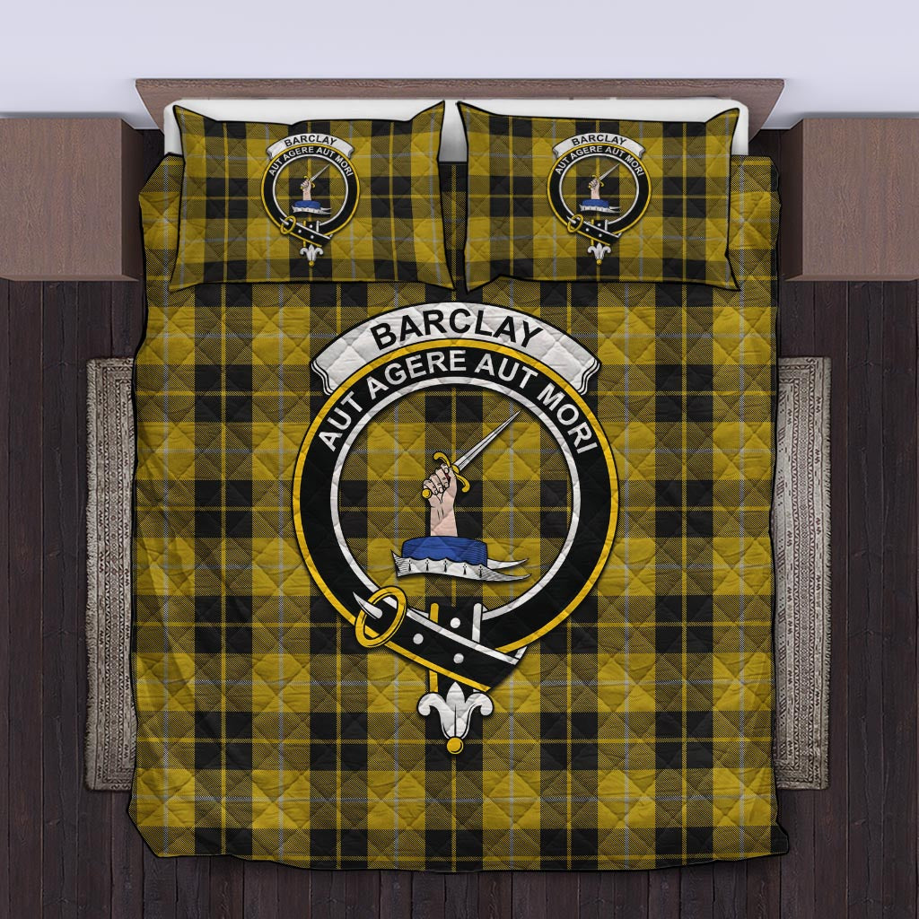 Barclay Dress Tartan Quilt Bed Set with Family Crest Twin - Tartan Vibes Clothing