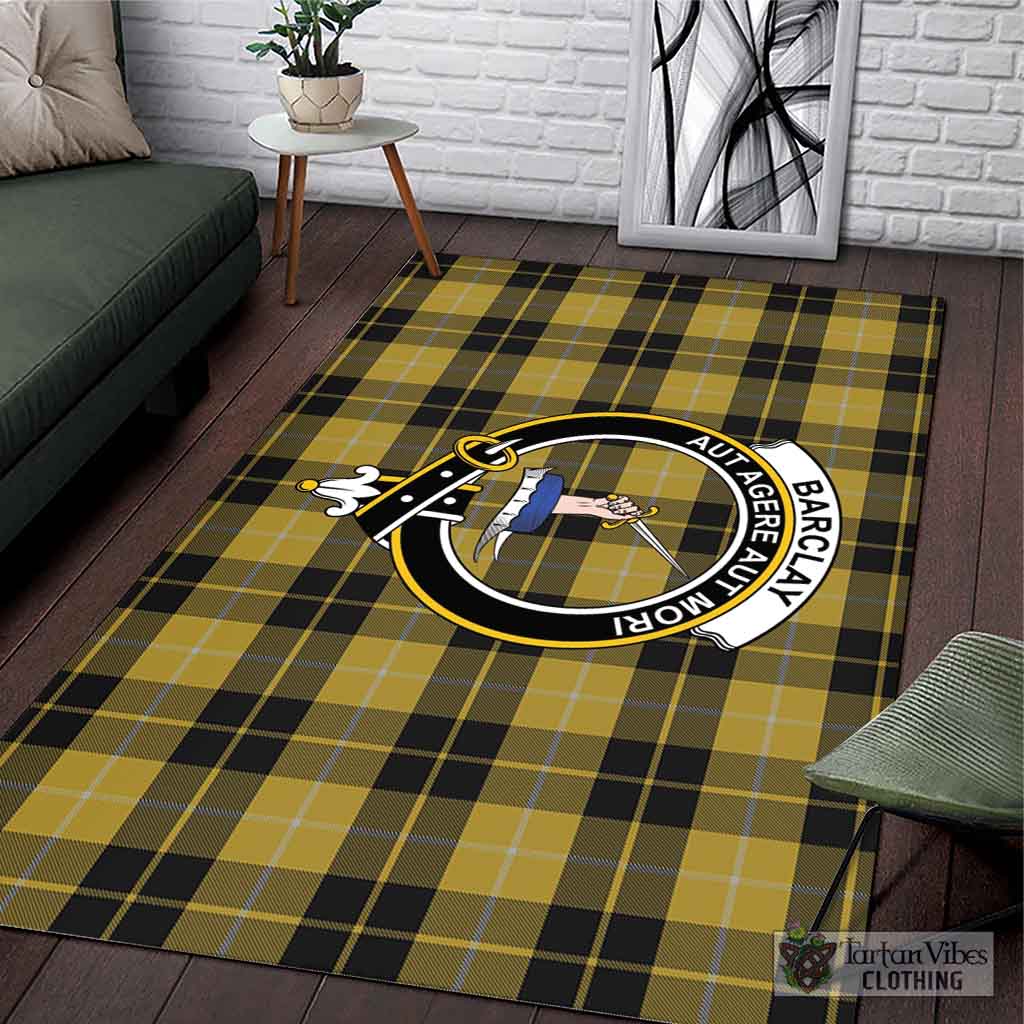 Tartan Vibes Clothing Barclay Dress Tartan Area Rug with Family Crest