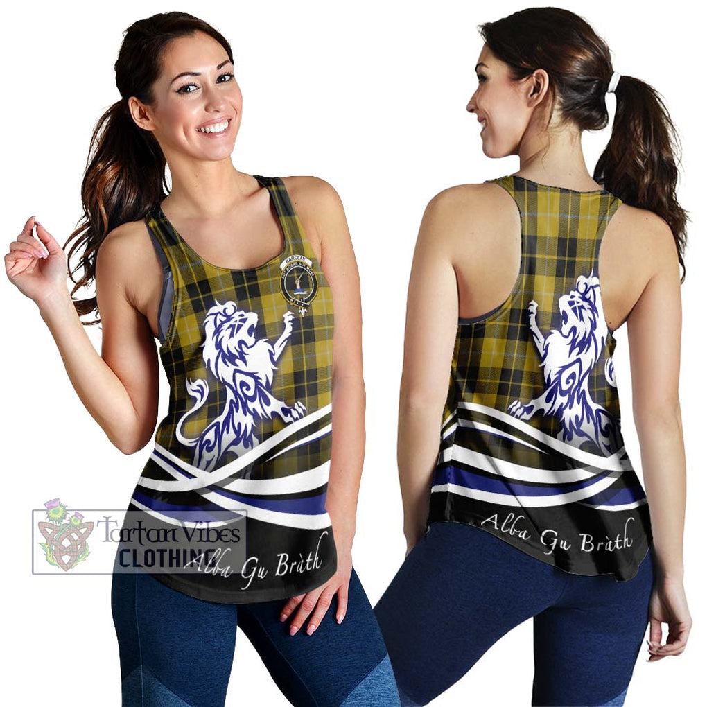 Barclay Dress Tartan Women's Racerback Tanks with Alba Gu Brath Regal Lion Emblem 4XL - Tartanvibesclothing Shop