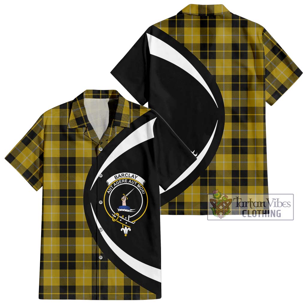 Barclay Dress Tartan Short Sleeve Button Up with Family Crest Circle Style Kid - Tartan Vibes Clothing