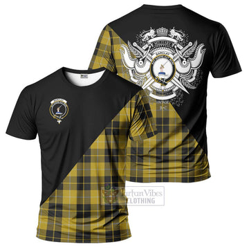 Barclay Dress Tartan T-Shirt with Family Crest and Military Logo Style