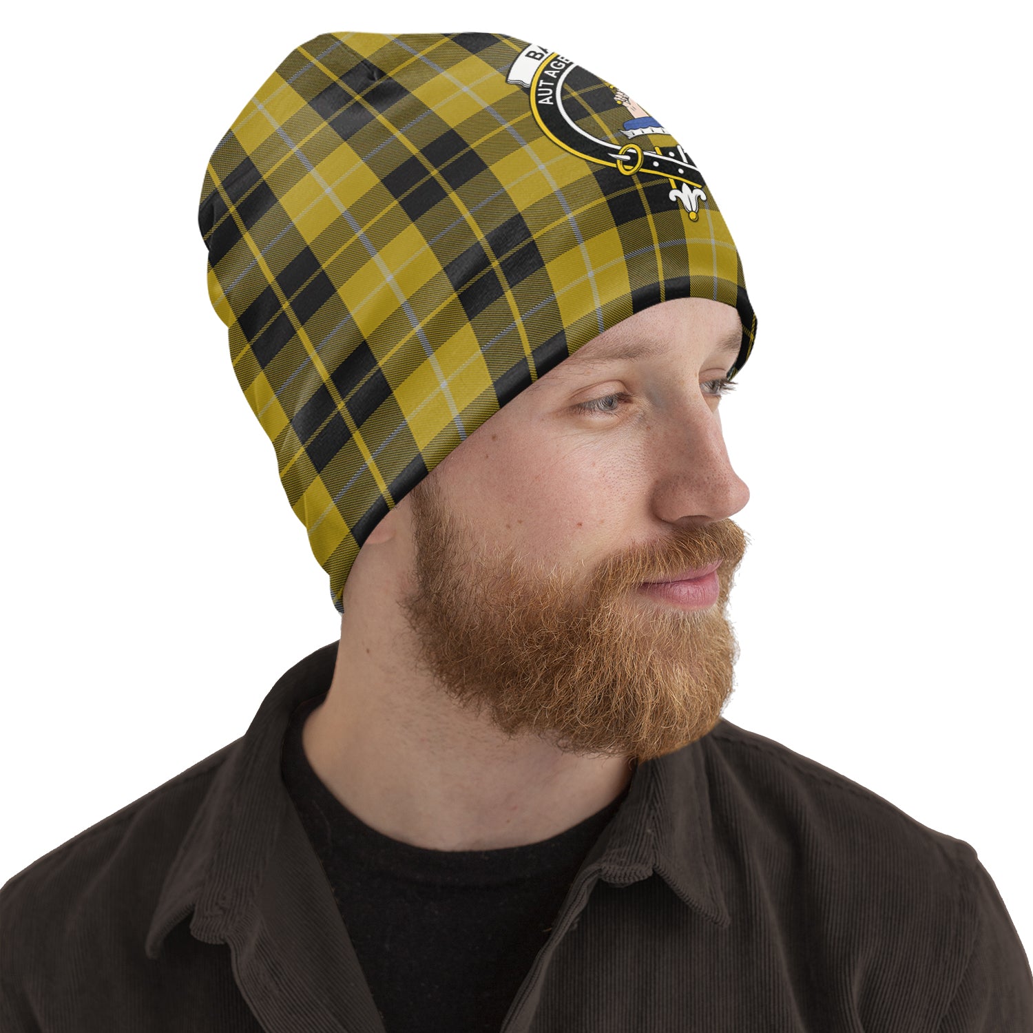 Barclay Dress Tartan Beanies Hat with Family Crest One Size 10.5*10.2 inches - Tartan Vibes Clothing