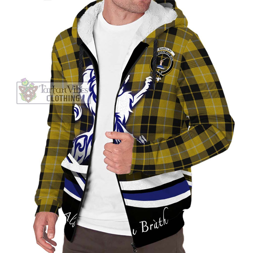 Barclay Dress Tartan Sherpa Hoodie with Alba Gu Brath Regal Lion Emblem Unisex S - Tartanvibesclothing Shop