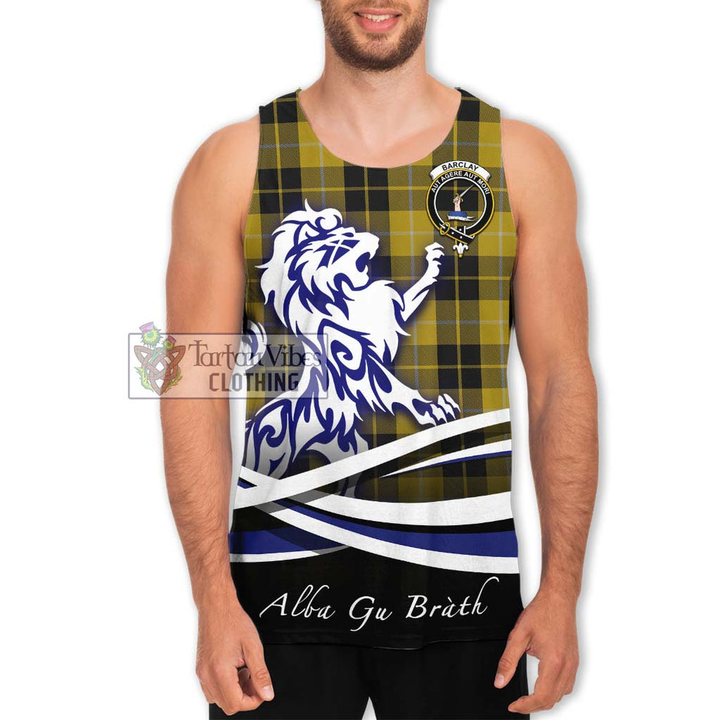 Barclay Dress Tartan Men's Tank Top with Alba Gu Brath Regal Lion Emblem Men - Tartanvibesclothing Shop