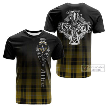 Barclay Dress Tartan Cotton T-shirt Featuring Alba Gu Brath Family Crest Celtic Inspired