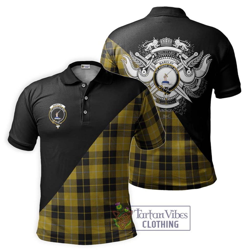 Barclay Dress Tartan Polo Shirt with Family Crest and Military Logo Style Kid - Tartanvibesclothing Shop