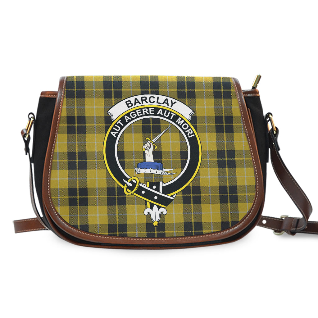 Barclay Dress Tartan Saddle Bag with Family Crest - Tartan Vibes Clothing