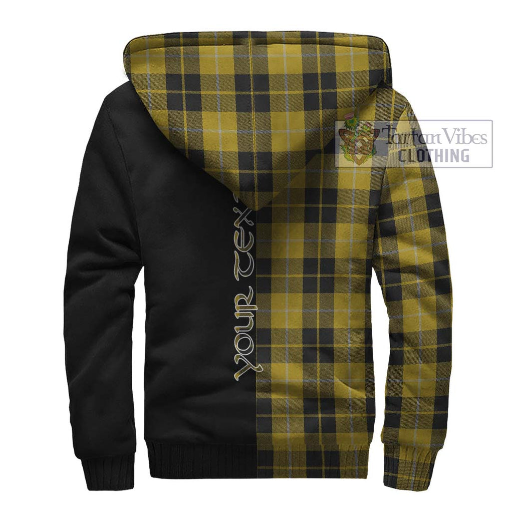 Barclay Dress Tartan Sherpa Hoodie with Family Crest and Half Of Me Style - Tartanvibesclothing Shop