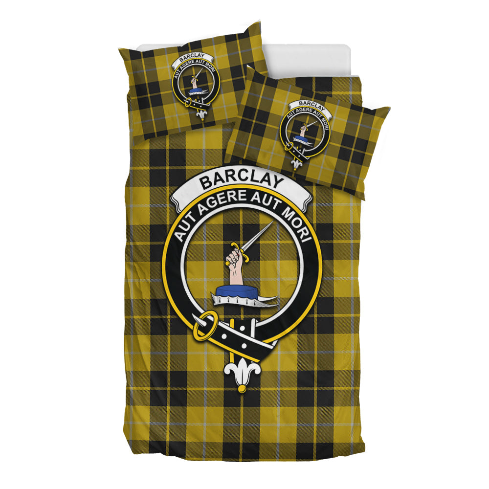 Barclay Dress Tartan Bedding Set with Family Crest - Tartan Vibes Clothing