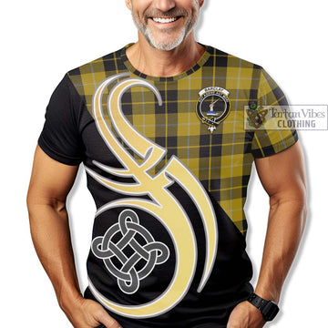 Barclay Dress Tartan T-Shirt with Family Crest and Celtic Symbol Style